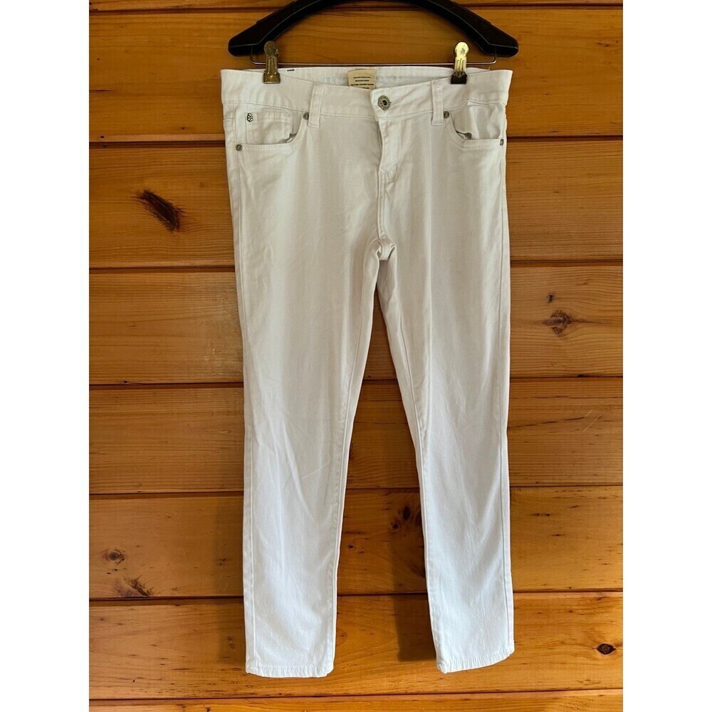 Velvet Heart Soft Stretchy White Jeans 29
